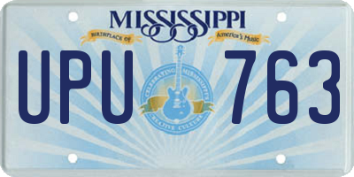 MS license plate UPU763