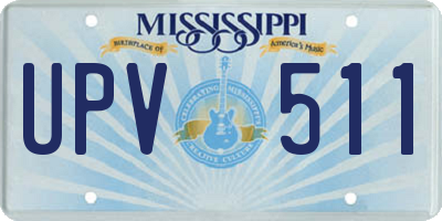 MS license plate UPV511