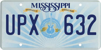 MS license plate UPX632