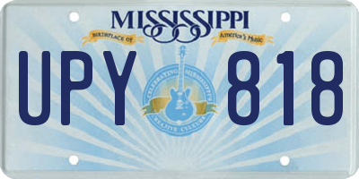 MS license plate UPY818