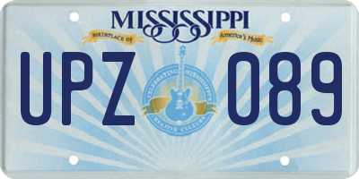 MS license plate UPZ089