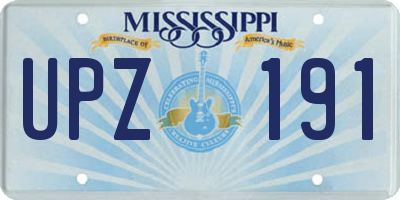 MS license plate UPZ191