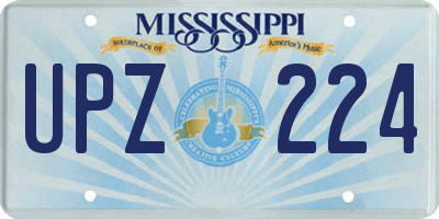 MS license plate UPZ224