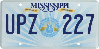 MS license plate UPZ227