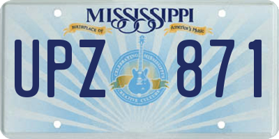 MS license plate UPZ871