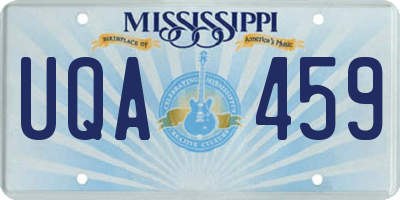 MS license plate UQA459