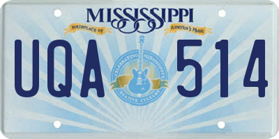 MS license plate UQA514