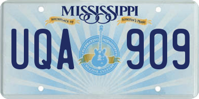 MS license plate UQA909
