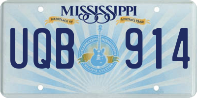 MS license plate UQB914