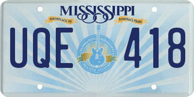 MS license plate UQE418