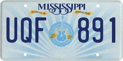 MS license plate UQF891