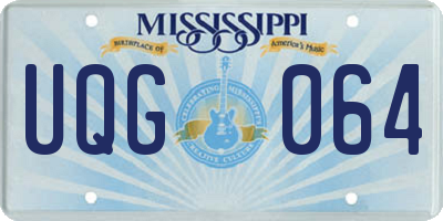 MS license plate UQG064