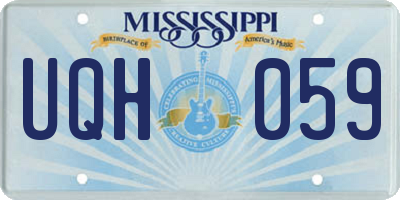 MS license plate UQH059