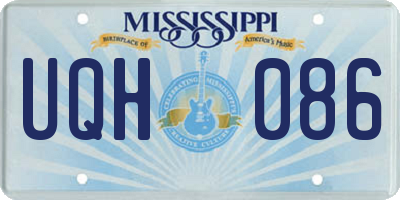 MS license plate UQH086