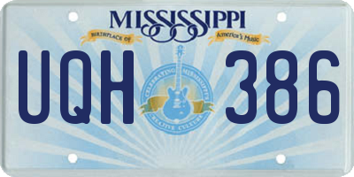 MS license plate UQH386