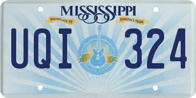 MS license plate UQI324