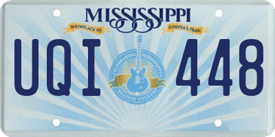 MS license plate UQI448