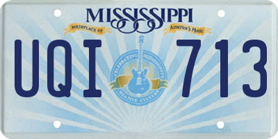 MS license plate UQI713