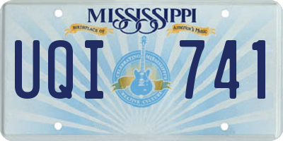 MS license plate UQI741