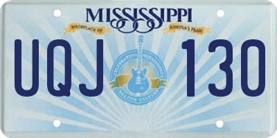 MS license plate UQJ130