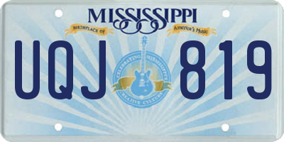 MS license plate UQJ819