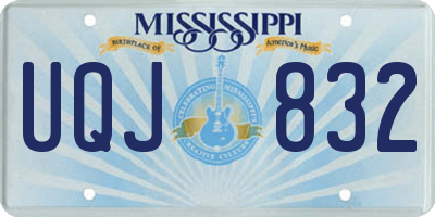 MS license plate UQJ832