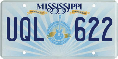 MS license plate UQL622