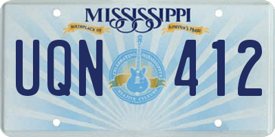 MS license plate UQN412
