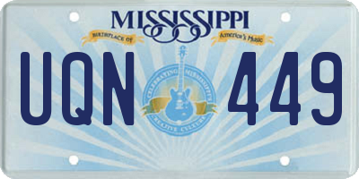 MS license plate UQN449