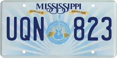 MS license plate UQN823