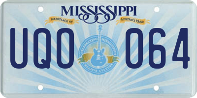 MS license plate UQO064
