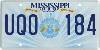 MS license plate UQO184