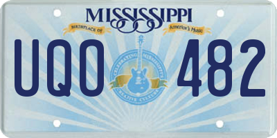 MS license plate UQO482