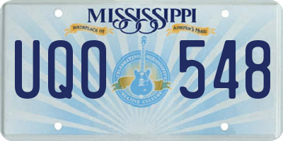 MS license plate UQO548