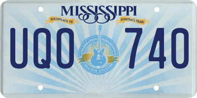 MS license plate UQO740