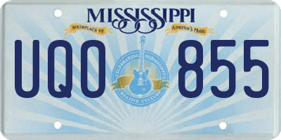 MS license plate UQO855