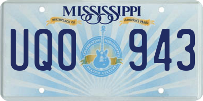 MS license plate UQO943