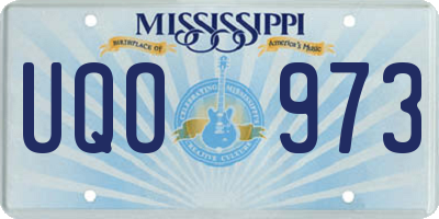 MS license plate UQO973