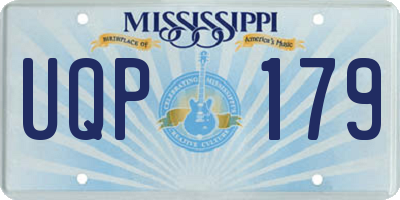MS license plate UQP179