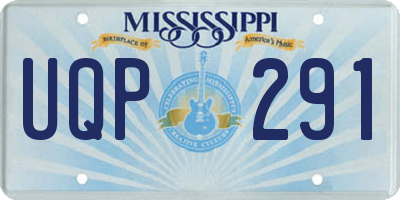 MS license plate UQP291