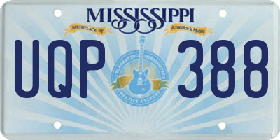 MS license plate UQP388
