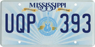 MS license plate UQP393