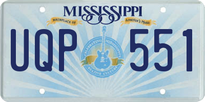 MS license plate UQP551