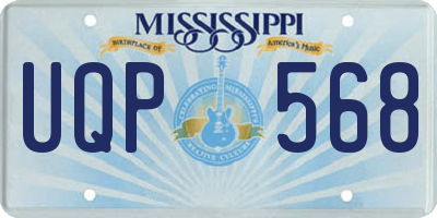 MS license plate UQP568