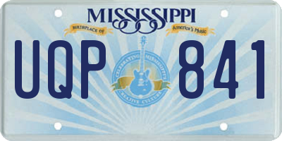 MS license plate UQP841