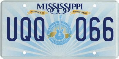 MS license plate UQQ066