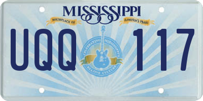 MS license plate UQQ117