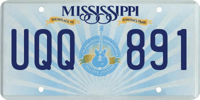 MS license plate UQQ891