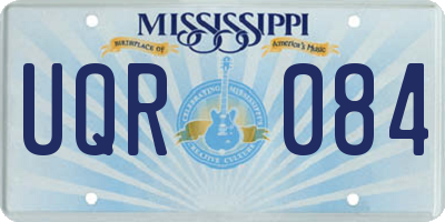 MS license plate UQR084