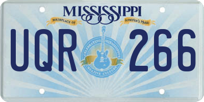 MS license plate UQR266